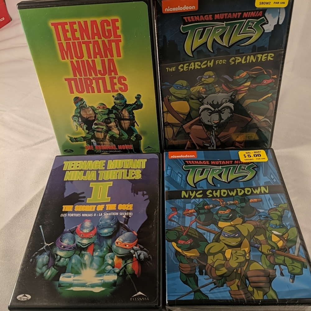 Teenage Mutant Ninja Turtles DVD Lot of 4 - 2 New - 2 Used